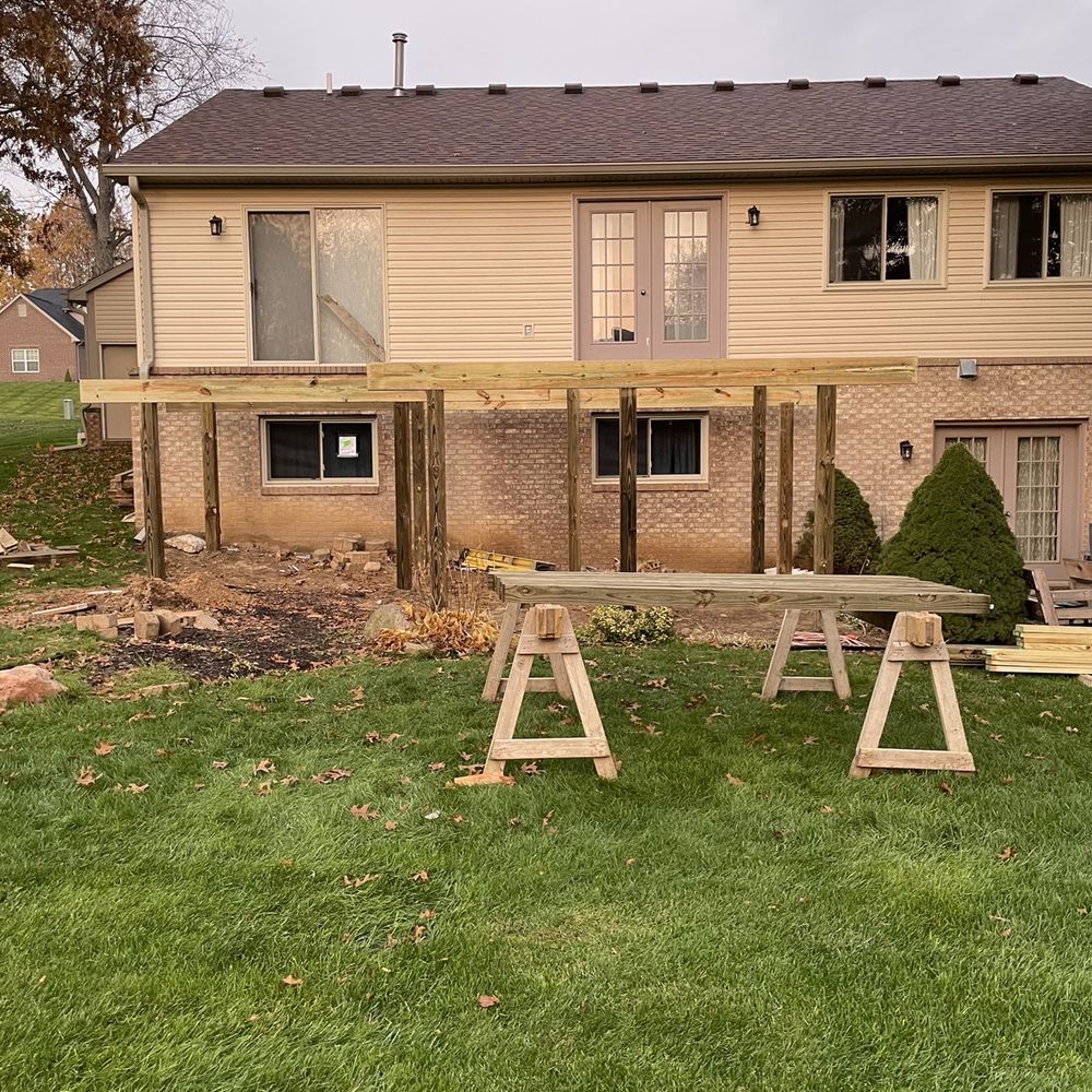 GM Construction - Start of new deck - Decks & Railing Near Me - Howell, Michigan GM Construction - Start of new deck - Decks & Railing Near Me - Howell, Michigan