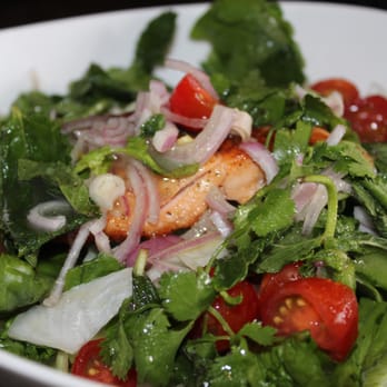 Similan Thai Restaurant - Salmon salad, so good - Thai Near Me - Solana Beach, California