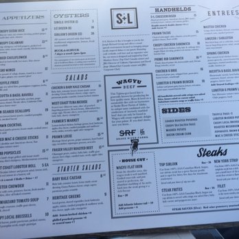 S and l menu discount