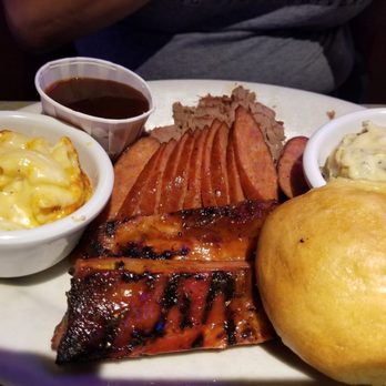Bone Daddy's - Ribs, sausage, mac n cheese, roll. - Barbeque Near Me - Arlington, Texas
