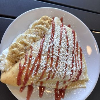 The Burrow Cafe - Strawberry Cheesecake creep - Creperies Near Me - Albuquerque, New Mexico