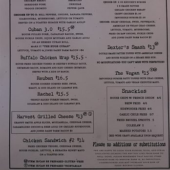 Dexter's Pub - Menu - Pubs Near Me - Madison, Wisconsin