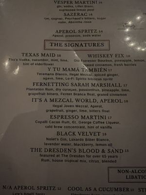 Menu photo 6 The Dresden Los Angeles, CA