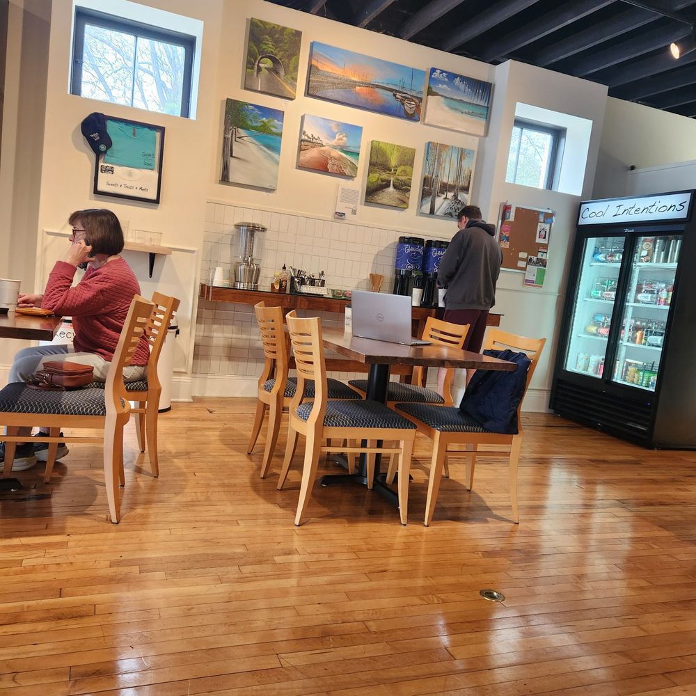 The Glendale Grind - Artwork covers the walls - Coffee & Tea Near Me - St. Louis, Missouri