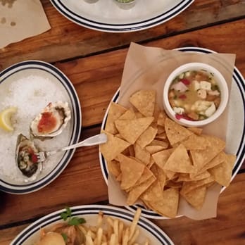 Fish - ceviche, very good and the chips were nice and thick - Seafood Near Me - Sausalito, California Fish - ceviche, very good and the chips were nice and thick - Seafood Near Me - Sausalito, California