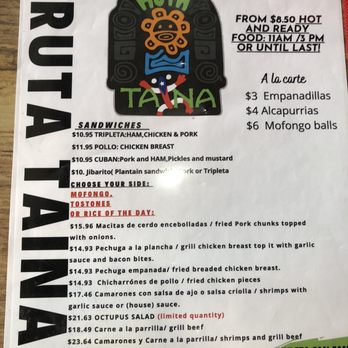 Ruta Taina - Menu - Food Trucks Near Me - St. Cloud, Florida