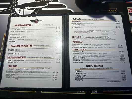 Menu photo 2 Flight Deck Restaurant Reynoldsville, PA Menu photo 2 Flight Deck Restaurant Reynoldsville, PA