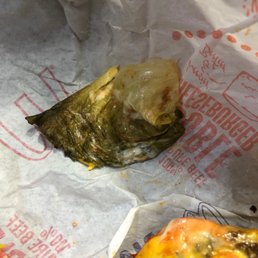 This janky ass lettuce was on my double cheeseburger and the bun was super stale This janky ass lettuce was on my double cheeseburger and the bun was super stale