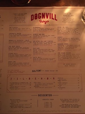 Menu photo 2 Døgnvill Burger Tjuvholmen Oslo, 03