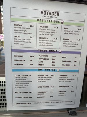 Menu photo 8 Voyager Craft Coffee San Jose, CA Menu photo 8 Voyager Craft Coffee San Jose, CA