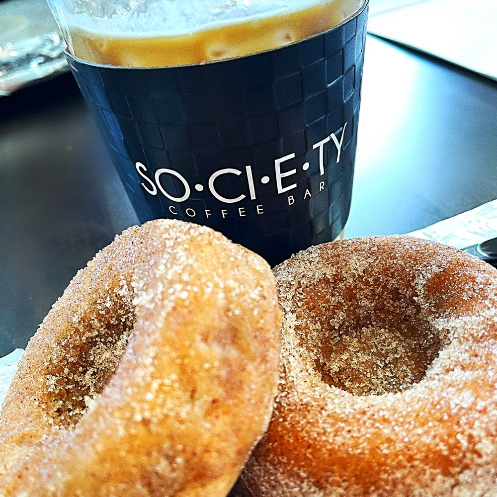 Society Coffee Bar - Churro donuts and a Caramel latte - Coffee & Tea Near Me - Taunton, Massachusetts Society Coffee Bar - Churro donuts and a Caramel latte - Coffee & Tea Near Me - Taunton, Massachusetts