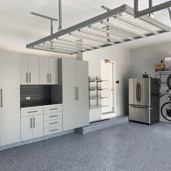 White Rabbit - MonkeyBars overhead racks can hold up to 750 pounds of weight. - Home Organization Near Me - Lake Zurich, Illinois White Rabbit - MonkeyBars overhead racks can hold up to 750 pounds of weight. - Home Organization Near Me - Lake Zurich, Illinois