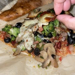 Oddly prepared. Cheese placed on top of toppings.