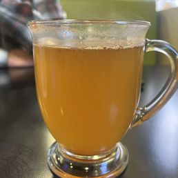 Hot spiced chai apple cider. Hot spiced chai apple cider.