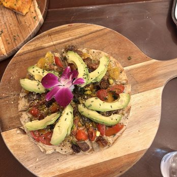 The Modern Rose - Flat bread with humus, avocado, dates, tomatoes - Breakfast & Brunch Near Me - St. Augustine, Florida