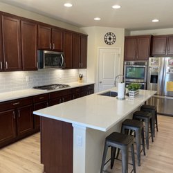 8A Colorado Stone - Replaced original dark-ish granite countertops with new quartz countertops from 8A.