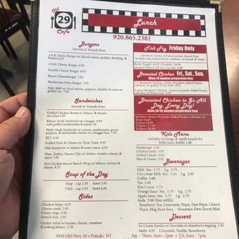Old 29 Cafe - Lunch - Cafes Near Me - Pulaski, Wisconsin