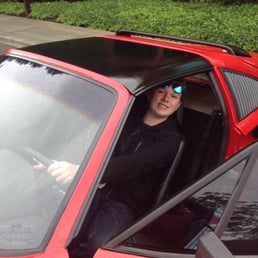 Me in a ferrari 308 at portland cars and coffee at the Starbucks.