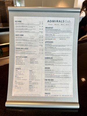 Menu photo 1 Admirals Club Nashville, TN Menu photo 1 Admirals Club Nashville, TN