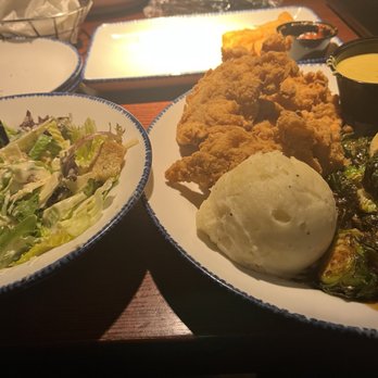 Red Lobster - Fresh Caesar Salad, Chicken Fingers, Mashed Potatoes, brussel sprouts - Seafood Near Me - Concord, North Carolina