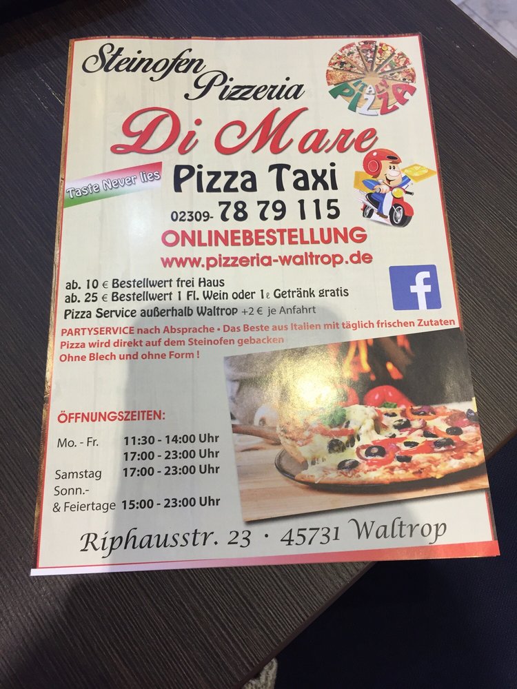 PIZZERIA DI MARE - Riphausstr. 23, Waltrop, Nordrhein-Westfalen ...