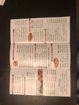 Menu photo 2 The Wing Place Columbus, GA