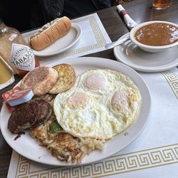 Michael's Bar & Grill - I know it *sounds* weird, but order a small side of hot dog chili with your breakfast and thank me later!