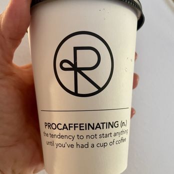 Reborn Coffee - I love their cups. "Procaffeinating" - I love that word!! - Coffee & Tea Near Me - Diamond Bar, California