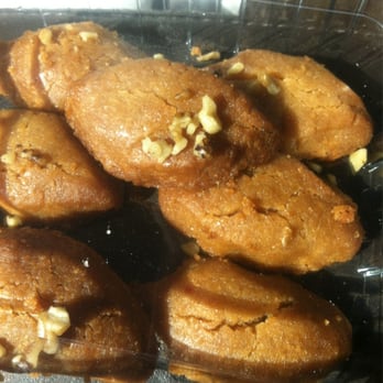 Manos Bakery Cafe - I'm not sure what they're called, but a dense cinnamon cookie with brandy and honey and nuts - Bakeries Near Me - Clearwater, Florida Manos Bakery Cafe - I'm not sure what they're called, but a dense cinnamon cookie with brandy and honey and nuts - Bakeries Near Me - Clearwater, Florida