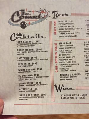 Menu photo 8 The Comet Pub & Lanes Decatur, GA Menu photo 8 The Comet Pub & Lanes Decatur, GA
