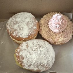 Wicked Donuts - Strawberry Cheesecake, Strawberry Shortcake, & Lemon Filled - YUM!