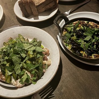 Loring Place - Baked ricotta w/ grilled sourdough + special asparagus and potato dish - Desserts Near Me - New York, New York Loring Place - Baked ricotta w/ grilled sourdough + special asparagus and potato dish - Desserts Near Me - New York, New York