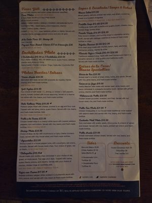 Menu photo 1 Yoli Mexican Restaurant Kent, WA