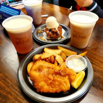 Taste of Universal - The Three Broomsticks at The Wizarding World of Harry Potter: Fish & Chips, Sticky Toffy Bread Pudding & Butterbeers (Frozen & Cold), yum!!! - Amusement Parks Near Me - Universal City, California Taste of Universal - The Three Broomsticks at The Wizarding World of Harry Potter: Fish & Chips, Sticky Toffy Bread Pudding & Butterbeers (Frozen & Cold), yum!!! - Amusement Parks Near Me - Universal City, California