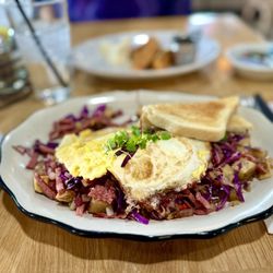 The Brunch House - Corned Beef Hash - my wife loved it with the over hard eggs