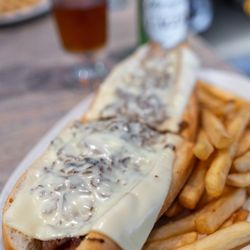 Little Pete's Restaurant - Cheesesteak Sandwich ($15) comes w/ fries and soup