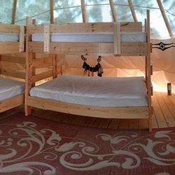 Beachcomber Camping Resort - Inside the Tee Pee