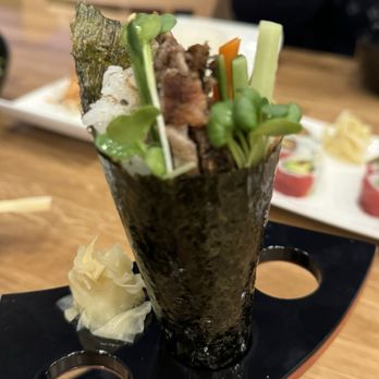 Kinja Sushi - Salmon Skin Hand Roll - Ramen Near Me - San Ramon, California