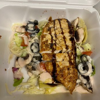 Giuseppe's Italian Restaurant - My salad with no lettuce awful looking entrees and Bruschetta - Italian Near Me - Denton, Texas