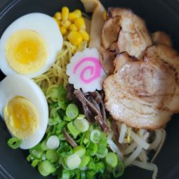 Tonkotsu Ramen (before adding the broth which was delicious and creamy) Tonkotsu Ramen (before adding the broth which was delicious and creamy)