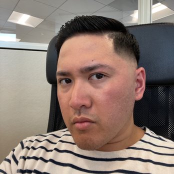 Supreme Barber Shop - Today's fresh fade is brought to you by Nancy. Bald low fade, scissor cut top. Hard part. Eyebrows cleaned. - Barbers Near Me - Arlington, Virginia Supreme Barber Shop - Today's fresh fade is brought to you by Nancy. Bald low fade, scissor cut top. Hard part. Eyebrows cleaned. - Barbers Near Me - Arlington, Virginia