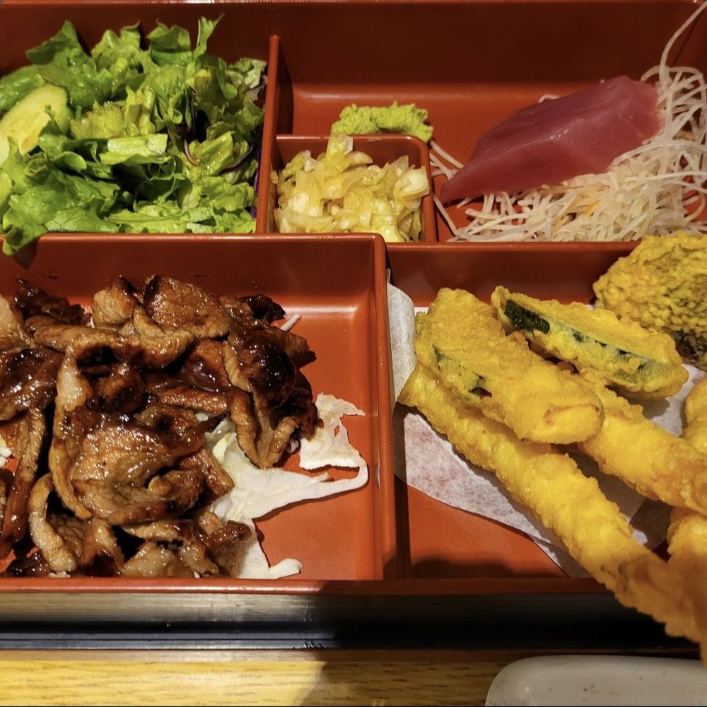 Restaurant Miwa - Combo with sashimi, tempura and yummy pork shogayaki - Japanese Near Me - Hilo, Hawaii Restaurant Miwa - Combo with sashimi, tempura and yummy pork shogayaki - Japanese Near Me - Hilo, Hawaii