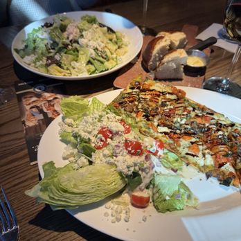 Cooper’s Hawk Winery & Restaurant - Roasted Vegetable Flatbread with Chopped Wedge Salad, Napa Chicken Salad - Desserts Near Me - Gilbert, Arizona
