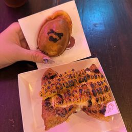 Pork floss and salad sauce + Corn Croissant Egg Tart