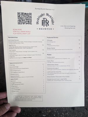 Menu photo 1 Redlight Redlight Brewpub Orlando, FL Menu photo 1 Redlight Redlight Brewpub Orlando, FL