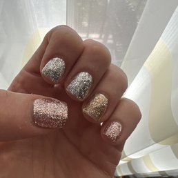 Rose gold, yellow gold and white gold nails  thanks Vicki