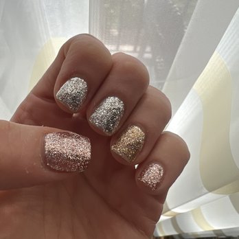 Tipsy Nails - Rose gold, yellow gold and white gold nails  thanks Vicki - Hair Removal Near Me - Orlando, Florida
