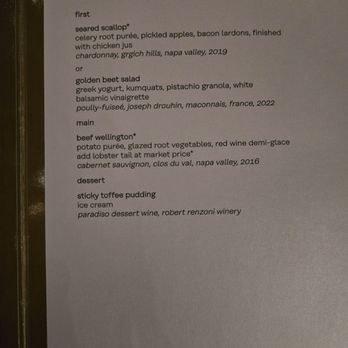 Hell's Kitchen - Prix fix menu 1/31/26 - Cocktail Bars Near Me - Funner, California