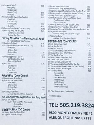 Menu photo 8 Lime Vietnamese Restaurant Albuquerque, NM