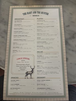 Menu photo 1 The Hart and The Hunter Seattle, WA Menu photo 1 The Hart and The Hunter Seattle, WA